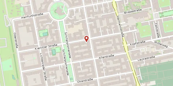 Karte der Umgebung von Kienitzer Straße 107, 12049 Berlin