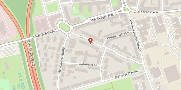 Karte der Umgebung von Chlodwigstraße 83, 40225 Düsseldorf