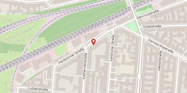 Karte der Umgebung von Heilbronner Straße 9, 10711 Berlin