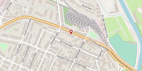 Karte der Umgebung von Dillenburger Str. 29, 60439 Frankfurt