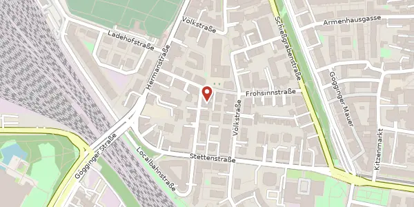 Karte der Umgebung von Gratzmüllerstr. 3, 86150 Augsburg