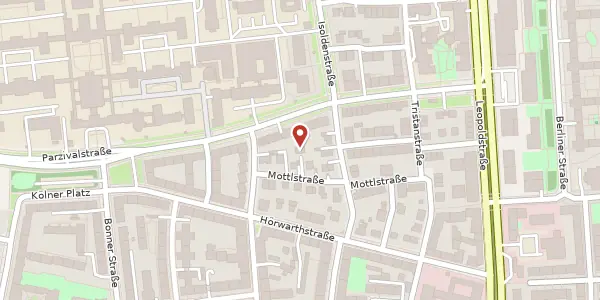 Karte der Umgebung von Mottlstr. 14 a, 80804 München