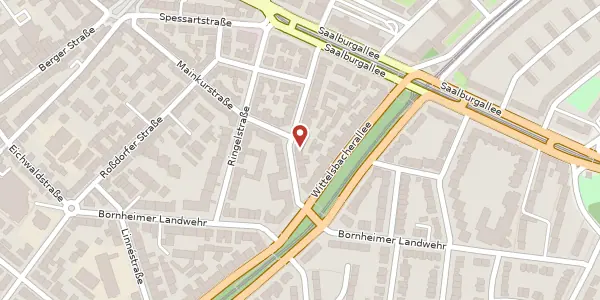 Karte der Umgebung von Freiligrathstr. 36, 60385 Frankfurt