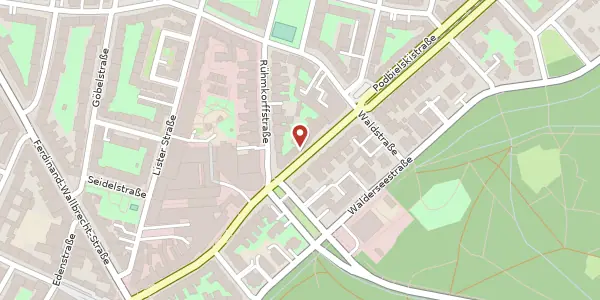 Karte der Umgebung von Podbielskistraße 29, 30163 Hannover