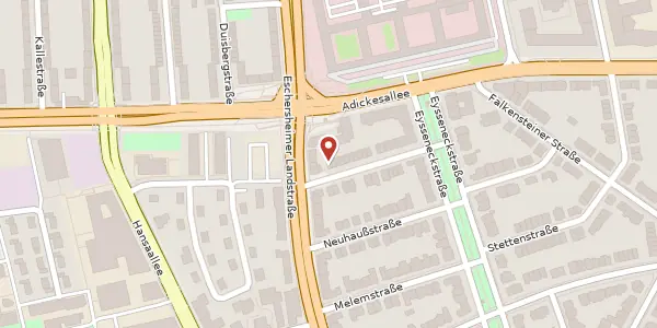 Karte der Umgebung von Voelckerstr. 32, 60322 Frankfurt