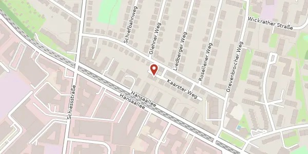 Karte der Umgebung von Kaarster Weg 23 b, 40547 Düsseldorf