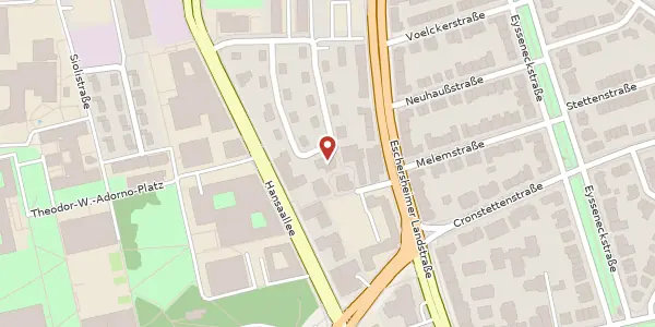 Karte der Umgebung von Hansaallee 86, 60323 Frankfurt