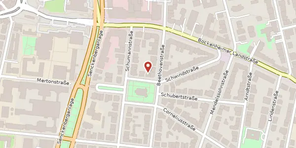 Karte der Umgebung von Beethovenplatz 2, 60325 Frankfurt