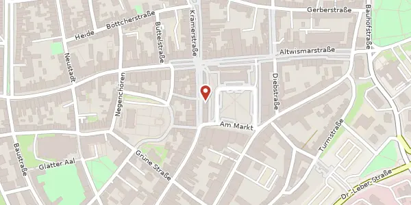 Karte der Umgebung von Am Markt 9, 23966 Wismar