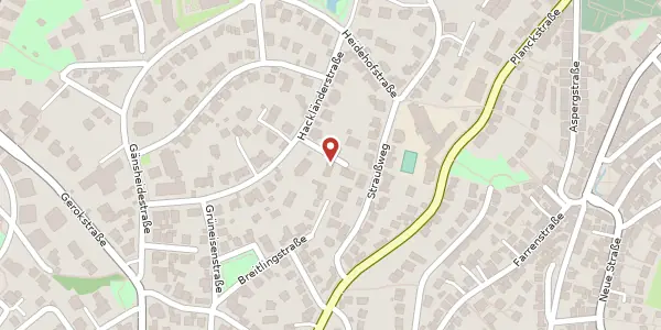 Karte der Umgebung von Rösslinweg 4, 70184 Stuttgart