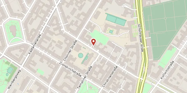 Karte der Umgebung von Schwedter Straße 14, 10119 Berlin