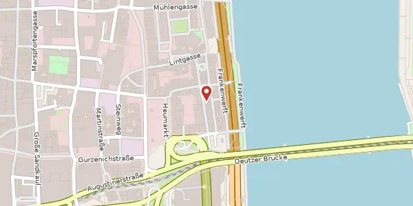 Karte der Umgebung von Auf dem Rothenberg 12, 50667 Köln