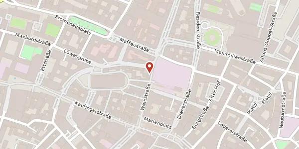 Karte der Umgebung von Weinstr 11, 80333 München