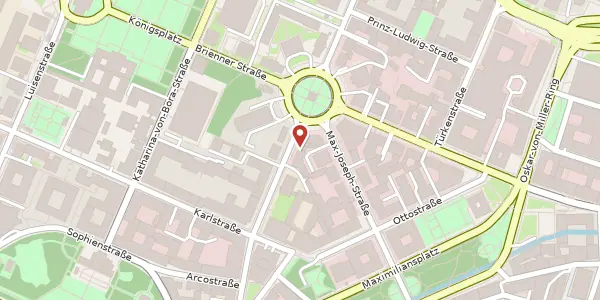 Karte der Umgebung von Barer Str. 14, 80333 München