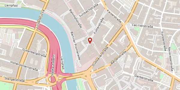Karte der Umgebung von Bahnhofstraße 45, 66111 Saarbrücken