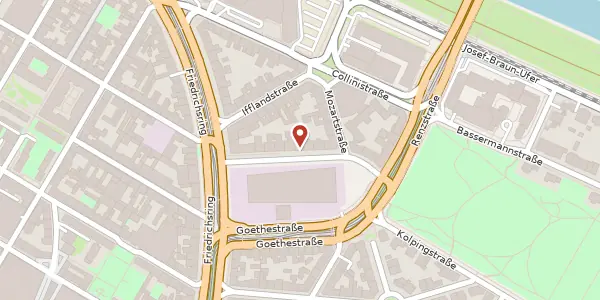 Karte der Umgebung von Hebelstraße 13, 68161 Mannheim