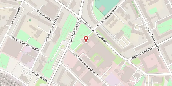Karte der Umgebung von Franz-Mehring-Platz 1, 10243 Berlin