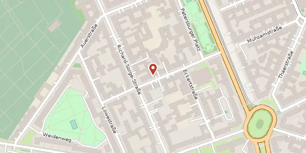 Karte der Umgebung von Mühsamstraße 33, 10249 Berlin