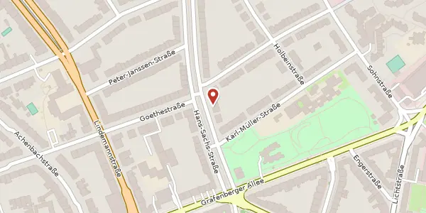 Karte der Umgebung von Hans-Sachs-Str. 15, 40237 Düsseldorf