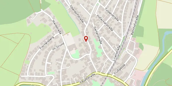 Karte der Umgebung von Oberdorfstraße 25, 69245 Bammental