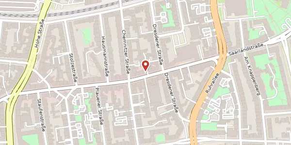 Karte der Umgebung von Saarlandstr. 77, 44139 Dortmund