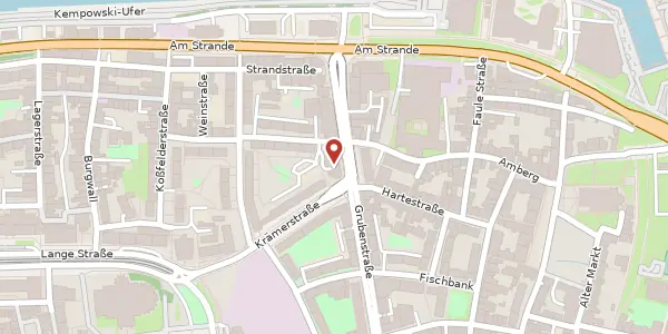 Karte der Umgebung von Grubenstraße 20, 18055 Rostock