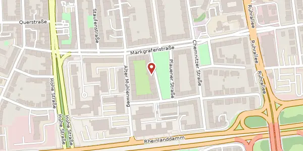 Karte der Umgebung von Plauener Str. 61, 44139 Dortmund