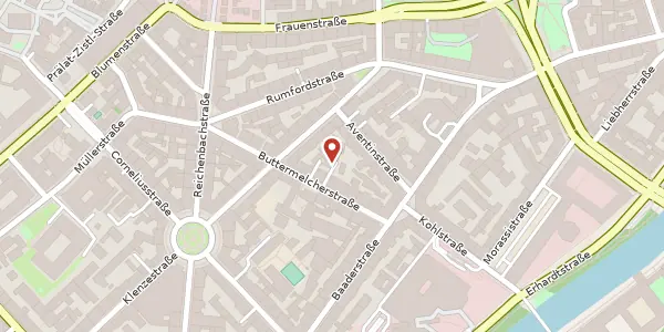 Karte der Umgebung von Buttermelcherstr. 11, 80469 München