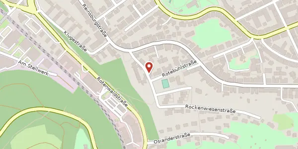 Karte der Umgebung von Röckenwiesenstraße 9, 70197 Stuttgart