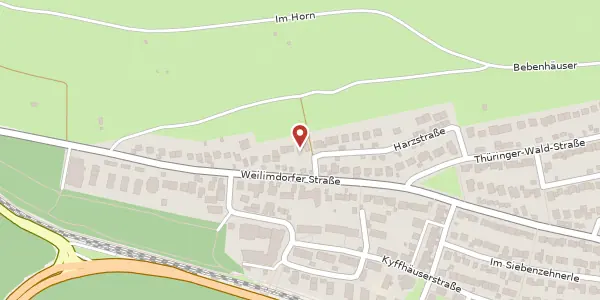 Karte der Umgebung von Weilimdorfer Straße 126, 70469 Stuttgart