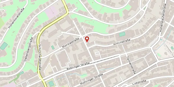Karte der Umgebung von Adlerstraße 40, 70199 Stuttgart