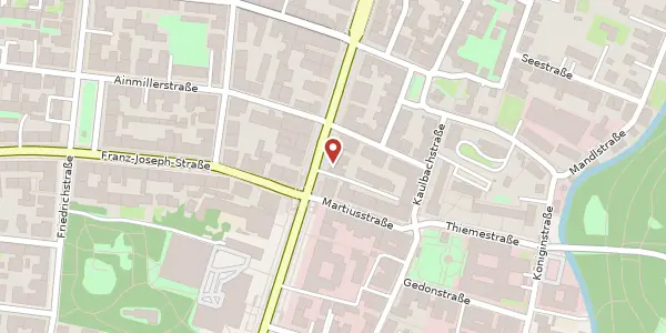 Karte der Umgebung von Leopoldstr. 48, 80802 München