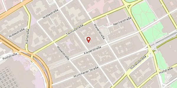 Karte der Umgebung von Kaiserstr. 56, 60329 Frankfurt