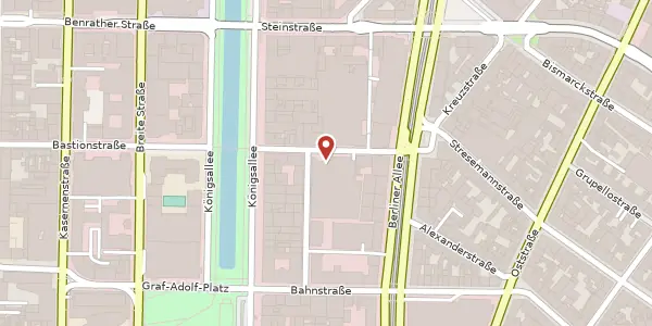 Karte der Umgebung von Grünstr. 15, 40212 Düsseldorf