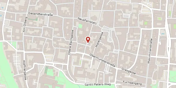 Karte der Umgebung von Pfarrergasse 11, 93047 Regensburg