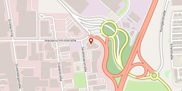 Karte der Umgebung von Senefelderstr. 23, 86368 Gersthofen