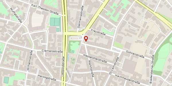 Karte der Umgebung von Marschallstr. 1, 80802 München