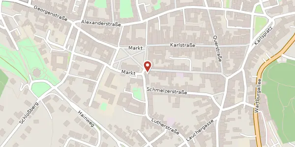 Karte der Umgebung von Markt 5, 99817 Eisenach