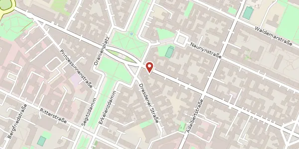 Karte der Umgebung von Oranienstraße 166, 10999 Berlin