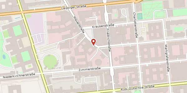 Karte der Umgebung von Mauerstraße 86-88, 10117 Berlin