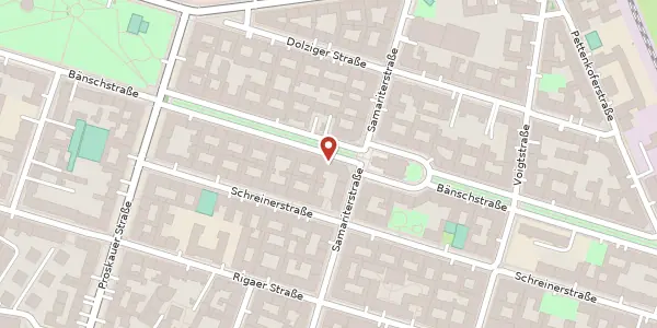 Karte der Umgebung von Bänschstraße 52, 10247 Berlin