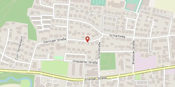 Karte der Umgebung von Danziger Straße 5, 91080 Uttenreuth