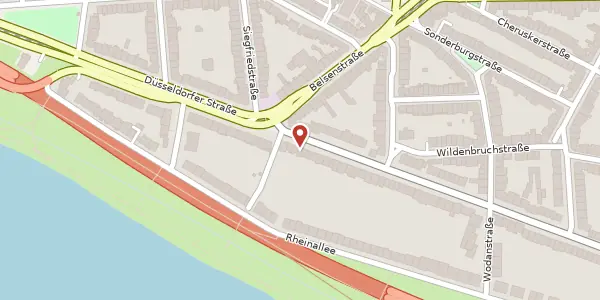 Karte der Umgebung von Düsseldorfer Str. 151, 40545 Düsseldorf