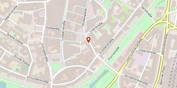 Karte der Umgebung von Windthorststr. 45, 48143 Münster
