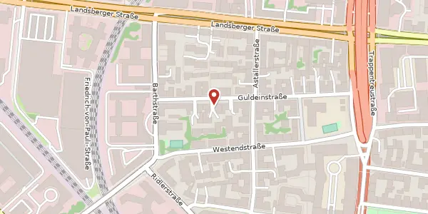 Karte der Umgebung von Guldeinsstr. 43, 80339 München