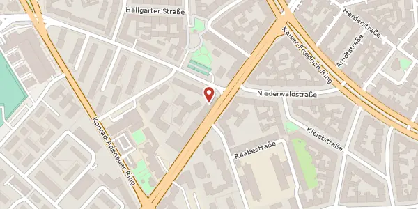 Karte der Umgebung von Schiersteiner Str. 25, 65187 Wiesbaden