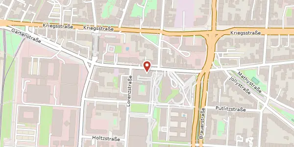 Karte der Umgebung von Gartenstraße 69, 76135 Karlsruhe