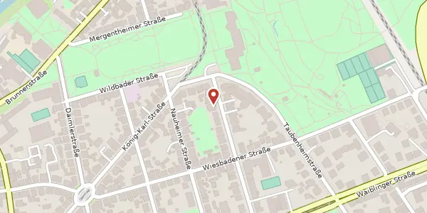 Karte der Umgebung von Martin-Luther-Straße 6, 70372 Stuttgart