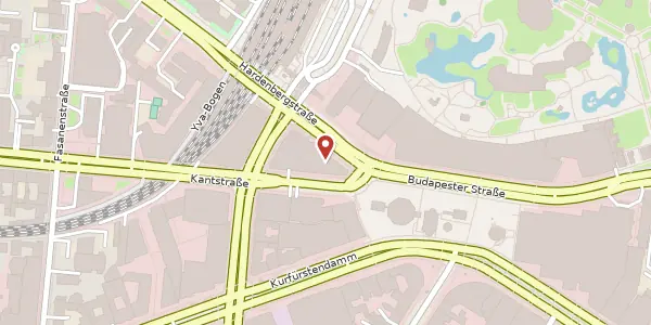 Karte der Umgebung von Hardenbergstraße 28 a, 10623 Berlin