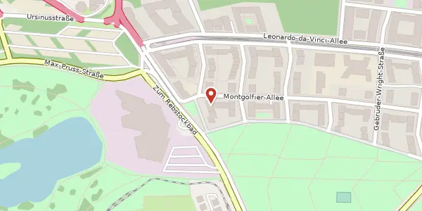 Karte der Umgebung von Montgolfier-Allee 33, 60486 Frankfurt